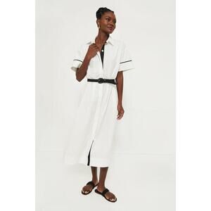 TUCKERNUCK White Piped Kate Dress Size XL NWT Retail $198 Tuckernuck